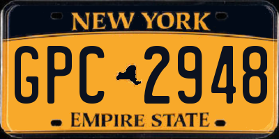 NY license plate GPC2948