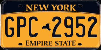 NY license plate GPC2952