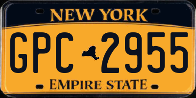 NY license plate GPC2955