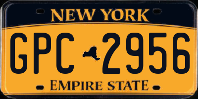 NY license plate GPC2956