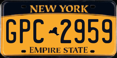NY license plate GPC2959
