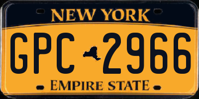NY license plate GPC2966