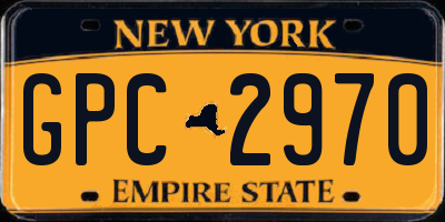 NY license plate GPC2970