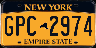 NY license plate GPC2974