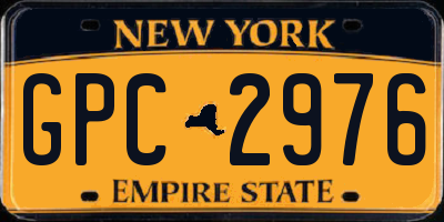 NY license plate GPC2976