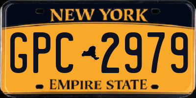 NY license plate GPC2979