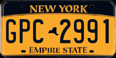 NY license plate GPC2991