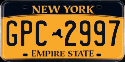 NY license plate GPC2997