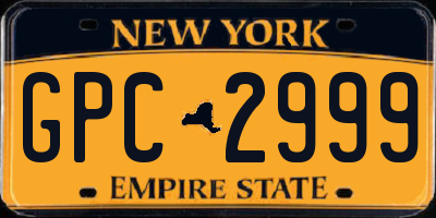 NY license plate GPC2999
