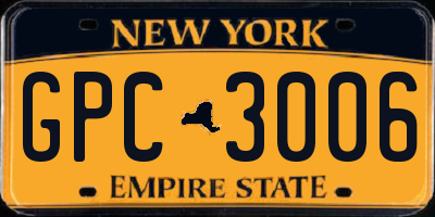 NY license plate GPC3006