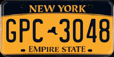 NY license plate GPC3048