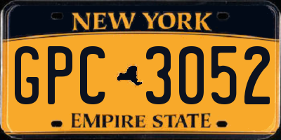 NY license plate GPC3052