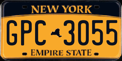 NY license plate GPC3055