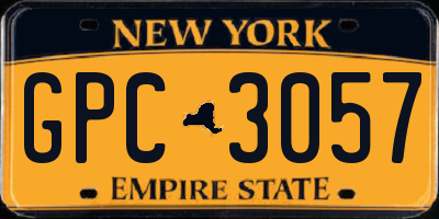 NY license plate GPC3057