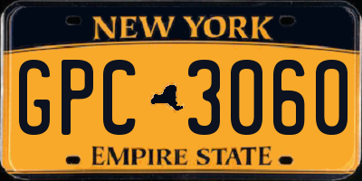 NY license plate GPC3060