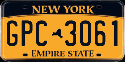 NY license plate GPC3061