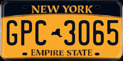 NY license plate GPC3065