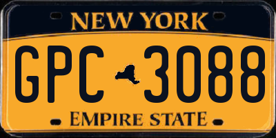 NY license plate GPC3088