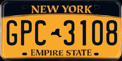 NY license plate GPC3108