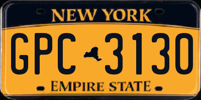NY license plate GPC3130