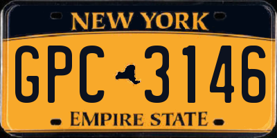 NY license plate GPC3146