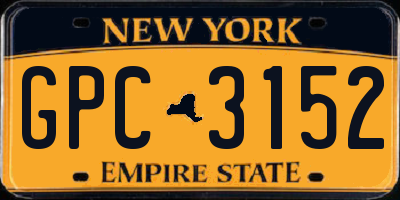 NY license plate GPC3152