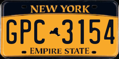 NY license plate GPC3154