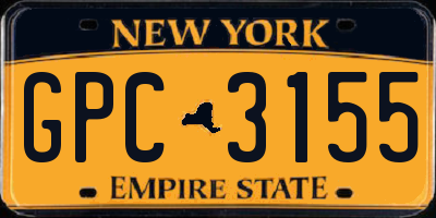 NY license plate GPC3155
