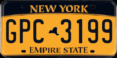 NY license plate GPC3199