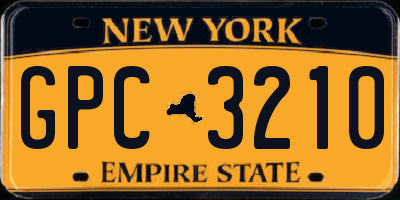 NY license plate GPC3210