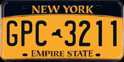 NY license plate GPC3211