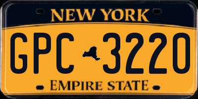 NY license plate GPC3220
