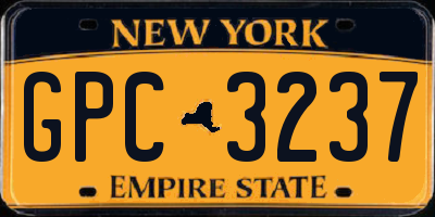 NY license plate GPC3237