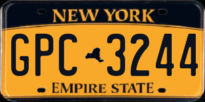 NY license plate GPC3244