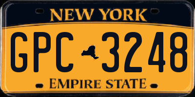 NY license plate GPC3248