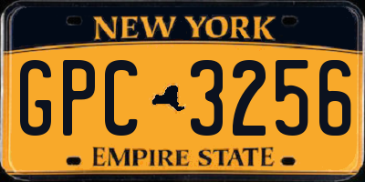 NY license plate GPC3256