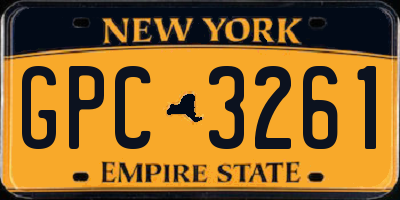 NY license plate GPC3261