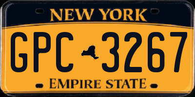 NY license plate GPC3267