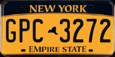NY license plate GPC3272