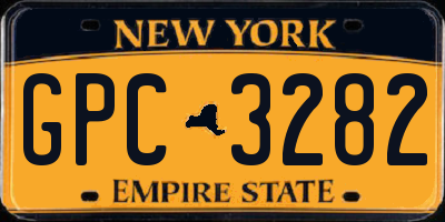 NY license plate GPC3282