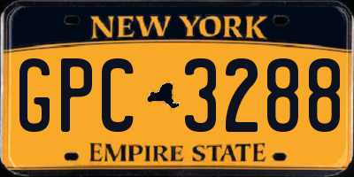 NY license plate GPC3288