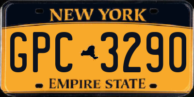NY license plate GPC3290
