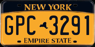 NY license plate GPC3291