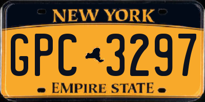 NY license plate GPC3297