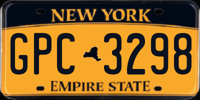NY license plate GPC3298