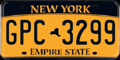 NY license plate GPC3299