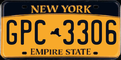 NY license plate GPC3306