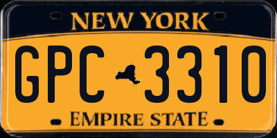 NY license plate GPC3310