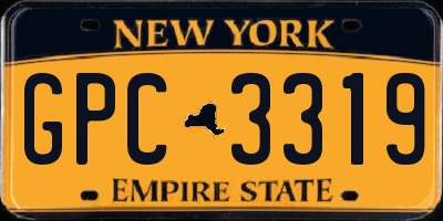 NY license plate GPC3319
