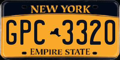 NY license plate GPC3320